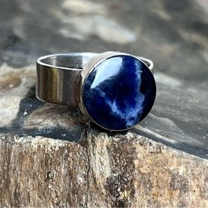 Vintage Mexico Sterling Silver Sodalite Ring